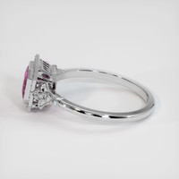 1.19 Ct. Pink Sapphire Ring, 18K White Gold 4
