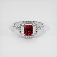 1.55 Ct. Ruby Ring, 18K White Gold 1