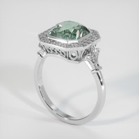 4.10 Ct. Sapphire Ring, 18K White Gold 2