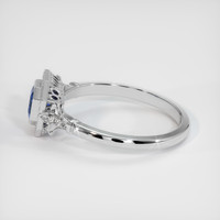 0.75 Ct. Blue Sapphire Ring, 18K White Gold 4