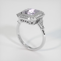 3.02 Ct. Pink Sapphire Ring, 18K White Gold 2