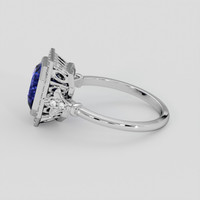 3.36 Ct. Purplish Blue Sapphire Ring, 18K White Gold 4