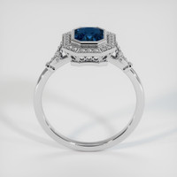 1.62 Ct. Greenish Blue Sapphire Ring, 18K White Gold 3