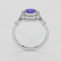 1.01 Ct. Purplish Blue Sapphire Ring, 18K White Gold 3