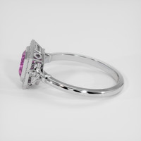 0.78 Ct. Purplish Pink Sapphire Ring, 18K White Gold 4