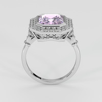 3.55 Ct. Purple Sapphire Ring, 18K White Gold 3