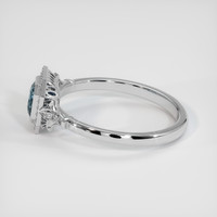 1.15 Ct. Sapphire Ring, 18K White Gold 4