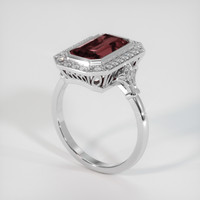 2.93 Ct. Sapphire Ring, 18K White Gold 2