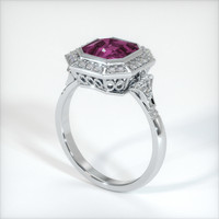 1.83 Ct. Pinkish Purple Sapphire Ring, 18K White Gold 2