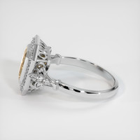 0.96 Ct. Peach Sapphire Ring, 18K White Gold 4