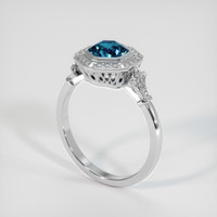 1.13 Ct. Sapphire Ring, 18K White Gold 2