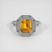 2.53 Ct. Sapphire Ring, 18K White Gold 1