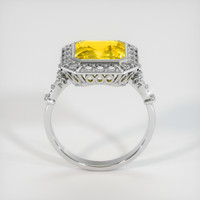 4.06 Ct. Yellow Sapphire Ring, 18K White Gold 3