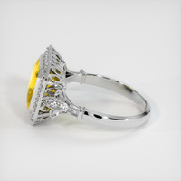 4.06 Ct. Yellow Sapphire Ring, 18K White Gold 4