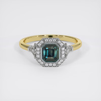 1.78 Ct. Bluish Green Sapphire Ring, 14K White & Yellow 1