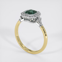 1.78 Ct. Bluish Green Sapphire Ring, 14K White & Yellow 2