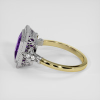 2.12 Ct. Purple Sapphire Ring, 18K White & Yellow 4