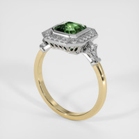 1.61 Ct. Bluish Green Sapphire Ring, 18K White & Yellow 2