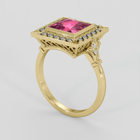 2.53 Ct. Pink Sapphire Ring, 10K Yellow Gold 2