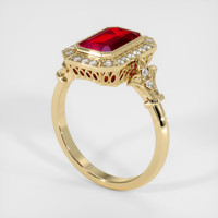 1.73 Ct. Ruby Ring, 14K Yellow Gold 2