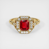 1.26 Ct. Ruby Ring, 14K Yellow Gold 1