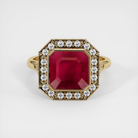 4.21 Ct. Ruby Ring, 14K Yellow Gold 1