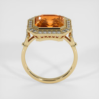 7.03 Ct. Orange Sapphire Ring, 14K Yellow Gold 3