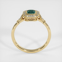 0.64 Ct. Green Sapphire Ring, 14K Yellow Gold 3