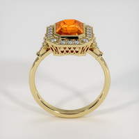 3.05 Ct. Orange Sapphire Ring, 14K Yellow Gold 3