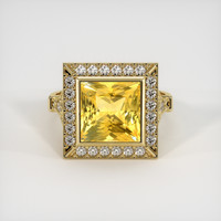 5.03 Ct. Yellow Sapphire Ring, 14K Yellow Gold 1