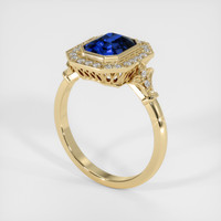 2.58 Ct. Bi Color Sapphire Ring, 18K Yellow Gold 2