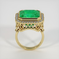 14.02 Ct. Emerald Ring, 18K Yellow Gold 3