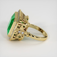 14.02 Ct. Emerald Ring, 18K Yellow Gold 4