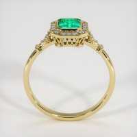 0.68 Ct. Emerald Ring, 18K Yellow Gold 3