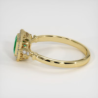 0.68 Ct. Emerald Ring, 18K Yellow Gold 4