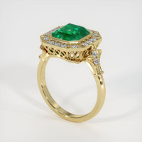 2.79 Ct. Emerald Ring, 18K Yellow Gold 2