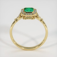 0.78 Ct. Emerald Ring, 18K Yellow Gold 3