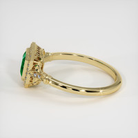 0.75 Ct. Emerald Ring, 18K Yellow Gold 4