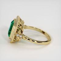 3.32 Ct. Emerald Ring, 18K Yellow Gold 4