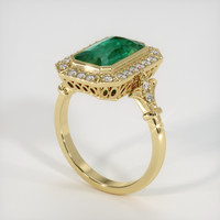 2.38 Ct. Emerald Ring, 18K Yellow Gold 2