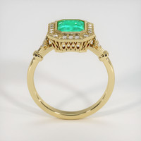 1.02 Ct. Emerald Ring, 18K Yellow Gold 3