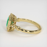 1.02 Ct. Emerald Ring, 18K Yellow Gold 4