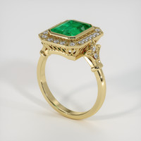 2.23 Ct. Emerald Ring, 18K Yellow Gold 2