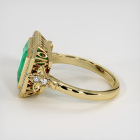 3.11 Ct. Emerald Ring, 18K Yellow Gold 4