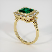 2.98 Ct. Emerald Ring, 18K Yellow Gold 2
