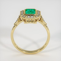 0.85 Ct. Emerald Ring, 18K Yellow Gold 3