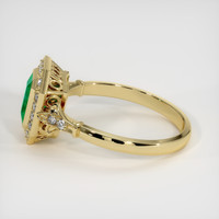 0.85 Ct. Emerald Ring, 18K Yellow Gold 4