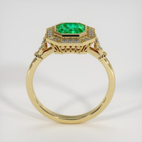 0.96 Ct. Emerald Ring, 18K Yellow Gold 3