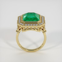 6.93 Ct. Emerald Ring, 18K Yellow Gold 3