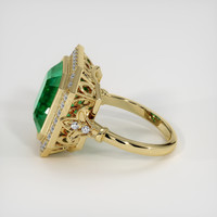 6.93 Ct. Emerald Ring, 18K Yellow Gold 4